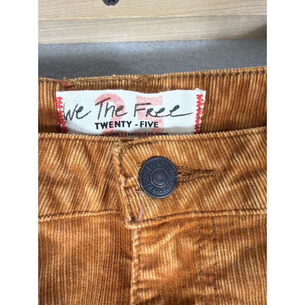 We The Free People Corduroy Flare Pants Brown Boho Bell Bottoms 25 OB1041909 - Picture 2 of 12